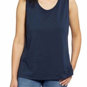 Nautica Womens Sleeveless Tank Top Navy Small NWT